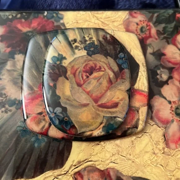 Vintage Angela Francine Hand Bag with Oriental Fan Influence - Picture 5 of 5